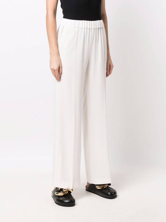 Alberto Biani High waist broek Wit