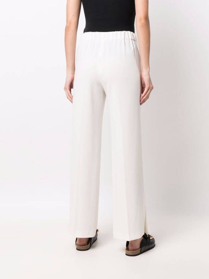Alberto Biani High waist broek Wit