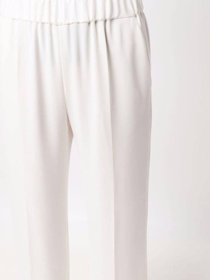 Alberto Biani High waist broek Wit