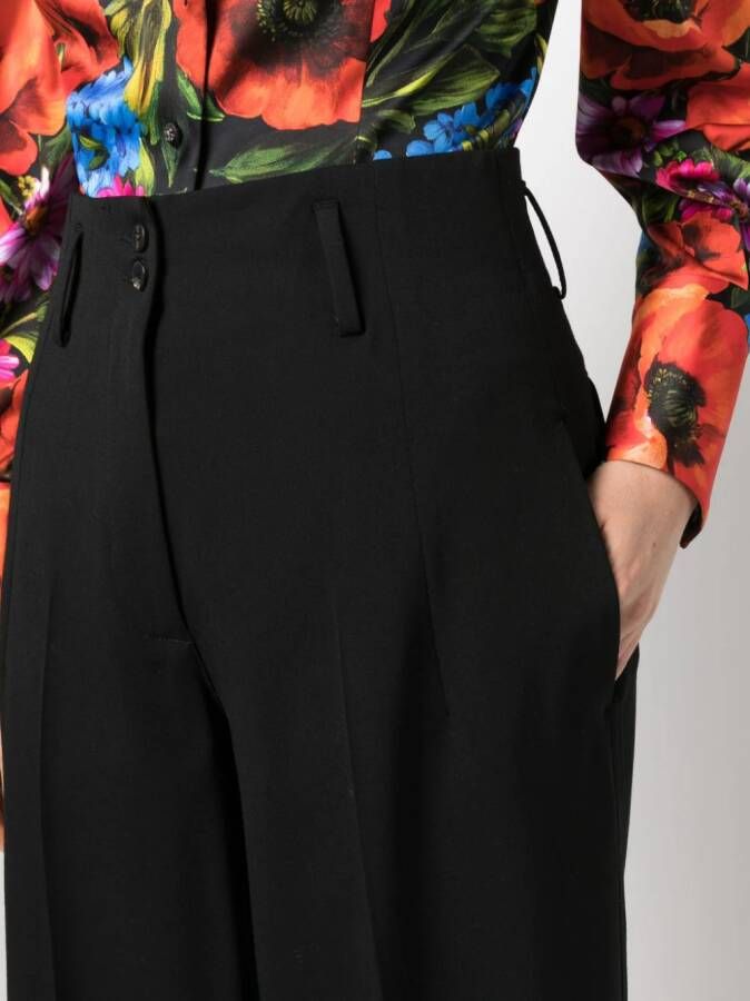 Alberto Biani Pantalon met wijde pijpen Zwart