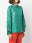 Alberto Biani Zijden blouse Groen - Thumbnail 3