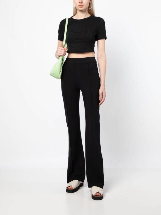 A.L.C. Cropped T-shirt Zwart