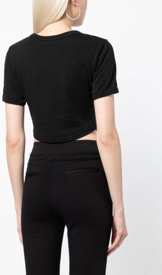 A.L.C. Cropped T-shirt Zwart