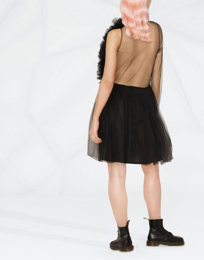 Alchemy x Lia Aram asymmetrische mini-jurk Zwart