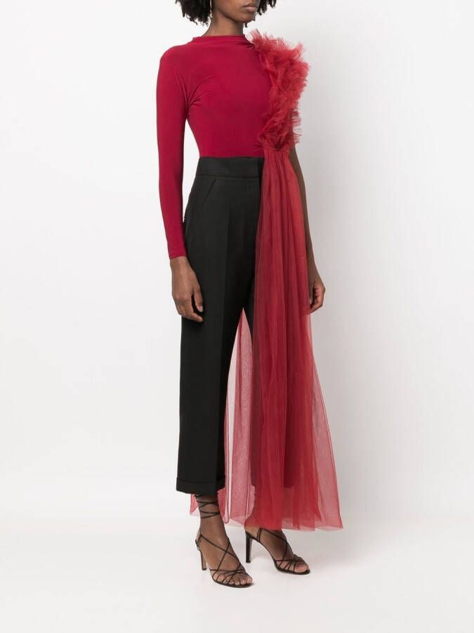 Alchemy x Lia Aram asymmetrische top Rood