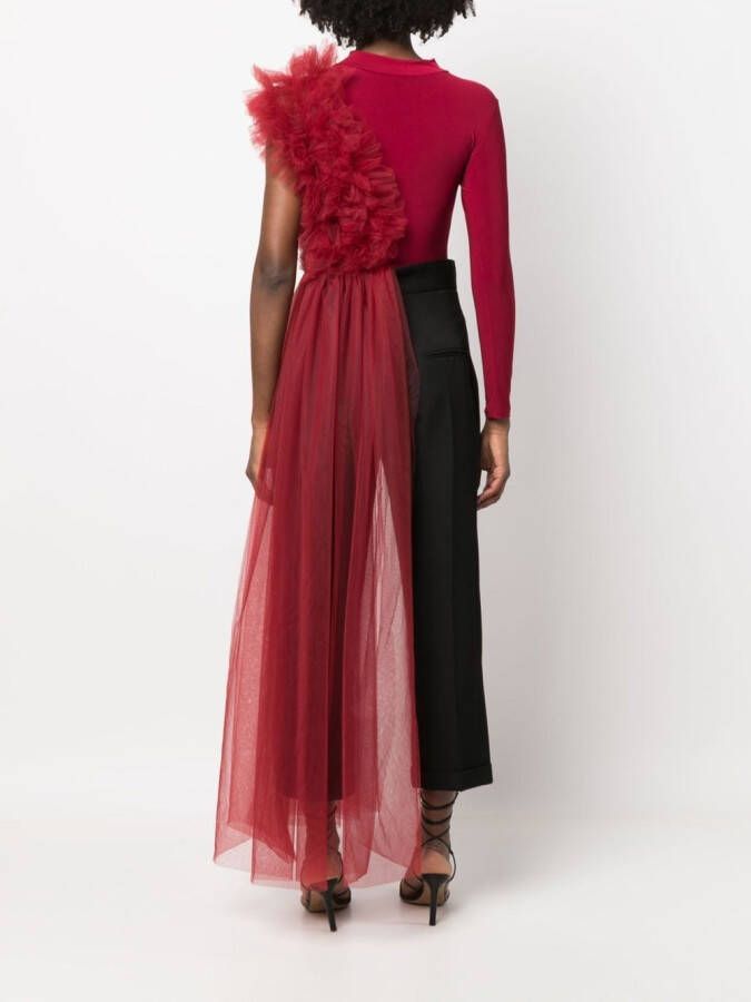 Alchemy x Lia Aram asymmetrische top Rood