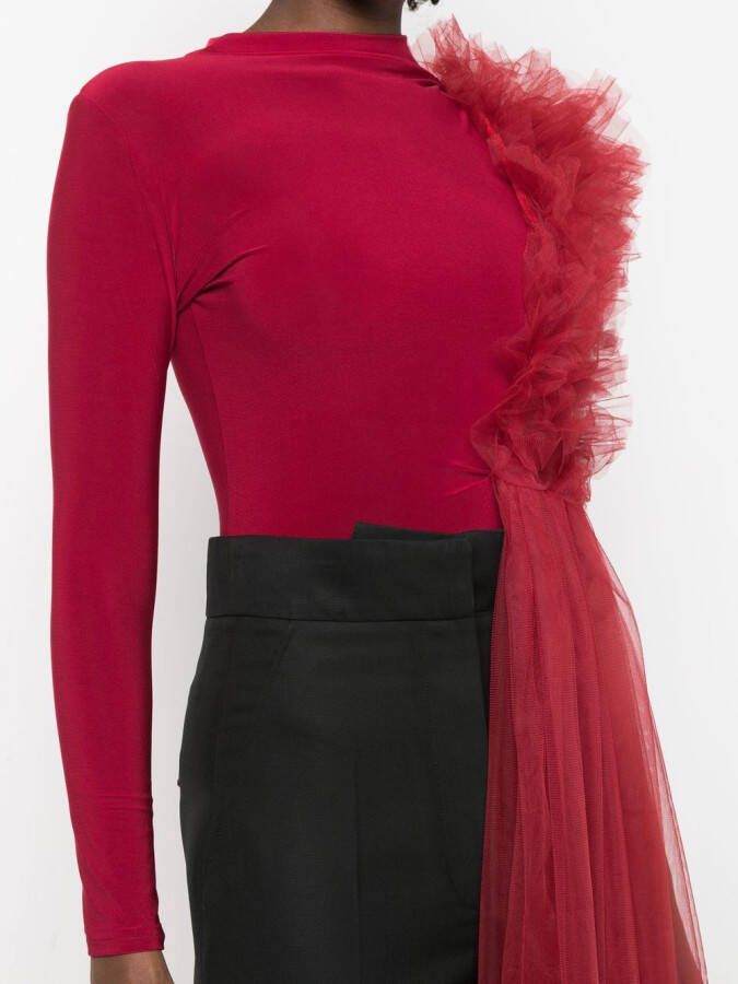 Alchemy x Lia Aram asymmetrische top Rood