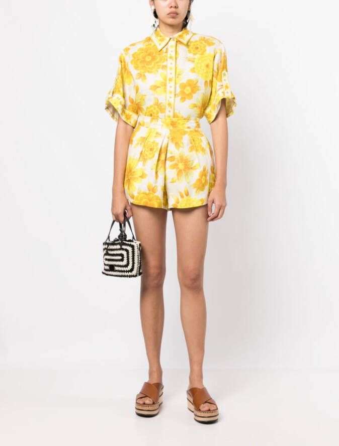 ALEMAIS Linnen shorts Geel