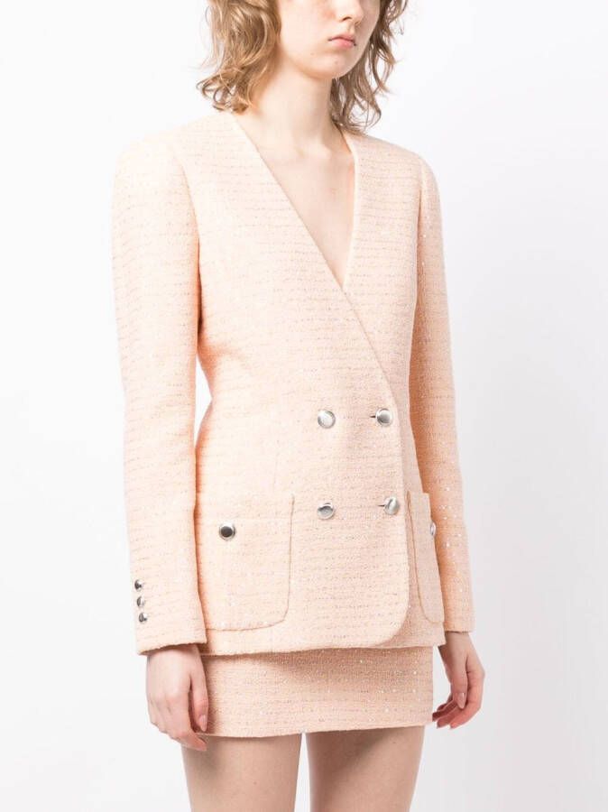 Alessandra Rich Blazer verfraaid met pailletten Roze