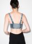 Alessandra Rich Bustier verfraaid met kristallen Blauw - Thumbnail 3