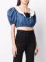 Alessandra Rich Cropped blouse Blauw - Thumbnail 3
