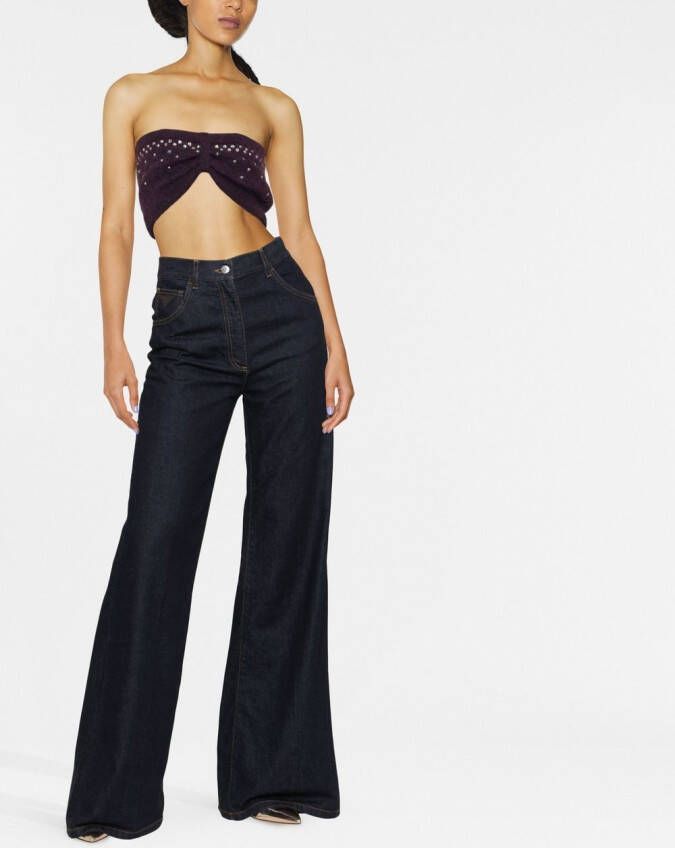 Alessandra Rich Cropped top Paars