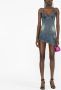 Alessandra Rich Mini-jurk verfraaid met kristallen Blauw - Thumbnail 2