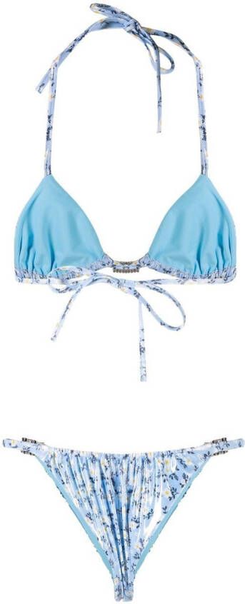 Alessandra Rich Bikini met print Blauw