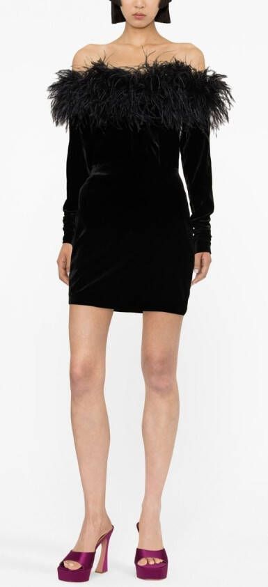 Alessandra Rich Fluwelen mini-jurk Zwart