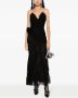 Alessandra Rich Zijden maxi-jurk Zwart - Thumbnail 2