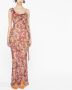 Alessandra Rich Maxi-jurk met bloemenprint Roze - Thumbnail 2