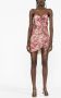 Alessandra Rich Mini-jurk met bloemenprint Roze - Thumbnail 2