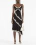 Alessandra Rich Midi-jurk met kant Zwart - Thumbnail 2
