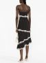 Alessandra Rich Midi-jurk met kant Zwart - Thumbnail 3