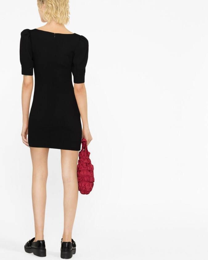 Alessandra Rich Mini-jurk met kant Zwart