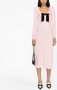 Alessandra Rich Midi-jurk met ruches Roze - Thumbnail 2