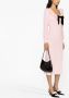 Alessandra Rich Midi-jurk met ruches Roze - Thumbnail 3