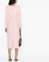Alessandra Rich Midi-jurk met ruches Roze - Thumbnail 4