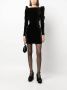 Alessandra Rich Mini-jurk met bloemenkant Zwart - Thumbnail 2