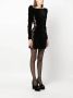 Alessandra Rich Mini-jurk met bloemenkant Zwart - Thumbnail 3