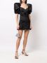 Alessandra Rich Mini-jurk met pofmouwen Zwart - Thumbnail 2