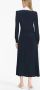 Alessandra Rich Midi-jurk met oversized kraag Blauw - Thumbnail 4