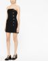 Alessandra Rich Mini-jurk met krijtstreep Zwart - Thumbnail 3