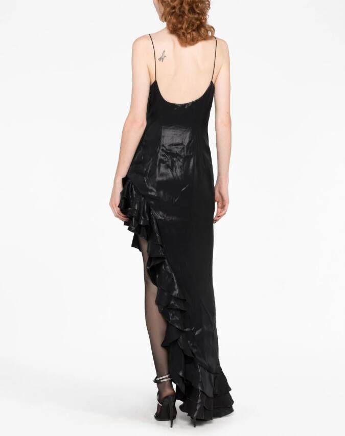 Alessandra Rich Asymmetrische midi-jurk Zwart