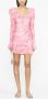 Alessandra Rich Mini-jurk met ruche Roze - Thumbnail 2
