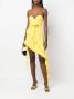 Alessandra Rich Asymmetrische jurk Geel - Thumbnail 2