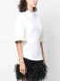 ALESSANDRO VIGILANTE Blouse met trechterhals Wit - Thumbnail 3
