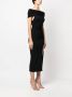 ALESSANDRO VIGILANTE Off-shoulder jurk Zwart - Thumbnail 3