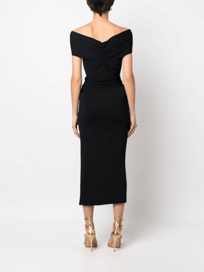 ALESSANDRO VIGILANTE Off-shoulder jurk Zwart