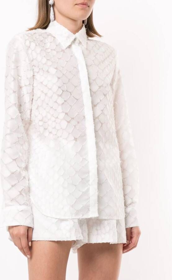 Alex Perry Getextureerd shirt Wit