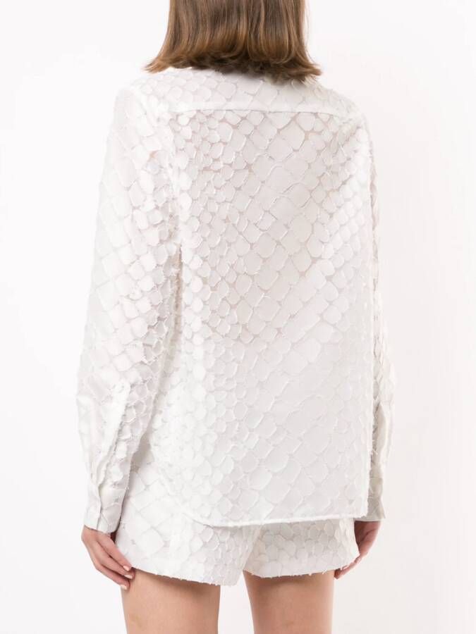 Alex Perry Getextureerd shirt Wit