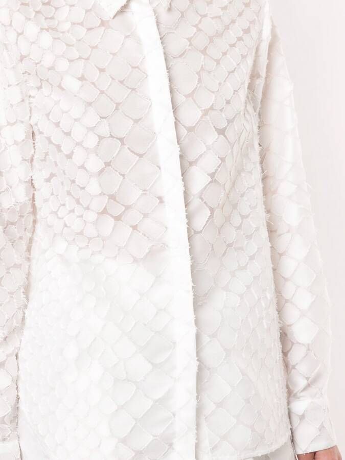 Alex Perry Getextureerd shirt Wit