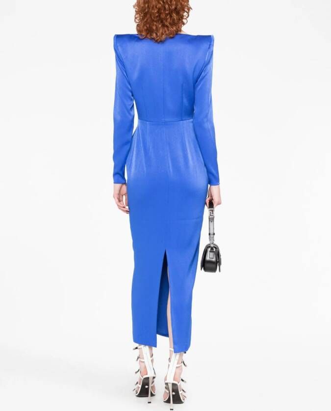 Alex Perry Linden satijnen midi-jurk Blauw