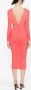 Alex Perry Midi-jurk met ruche Oranje - Thumbnail 4