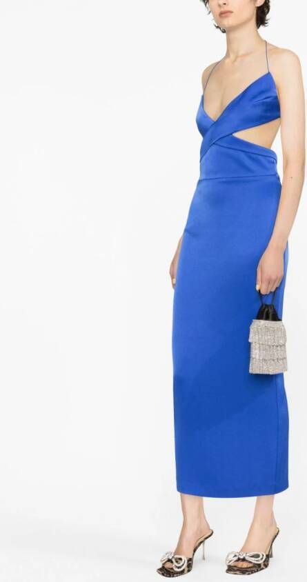 Alex Perry Uitgesneden mini-jurk Blauw