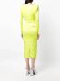Alex Perry Midi-jurk met vierkante hals Groen - Thumbnail 4