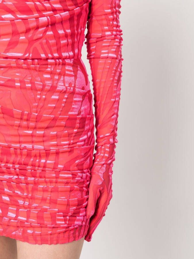 Alex Perry Mini-jurk met ruche Roze