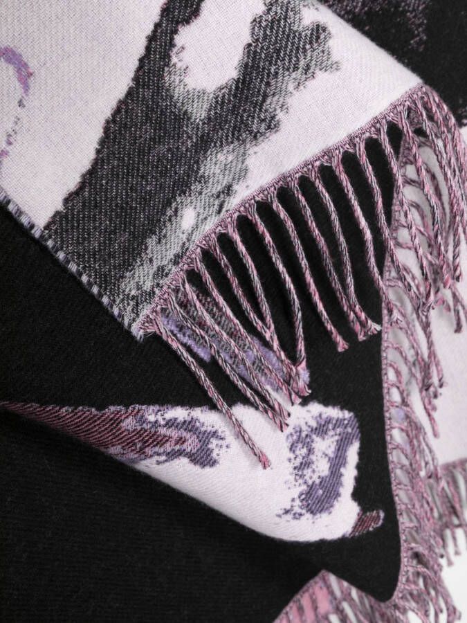 Alexander McQueen Sjaal met abstract patroon Beige