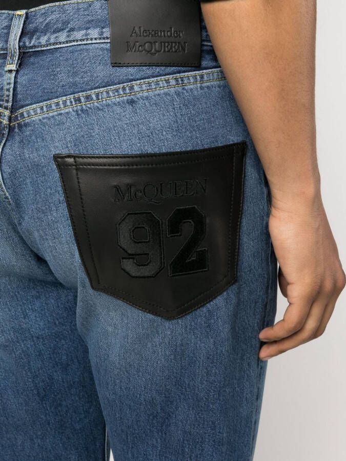 Alexander McQueen Straight jeans Blauw