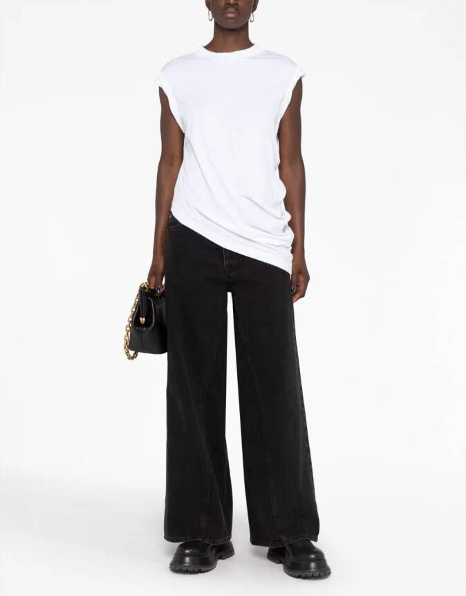 Alexander McQueen Asymmetrisch T-shirt Wit